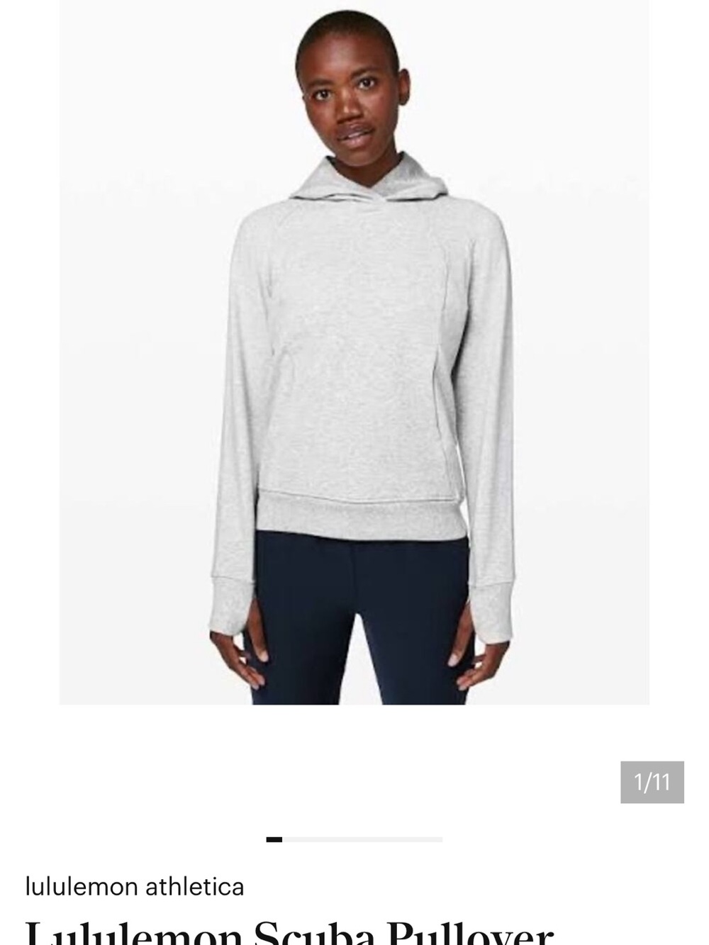 lululemon athletica Light Gray Scuba Hoodie